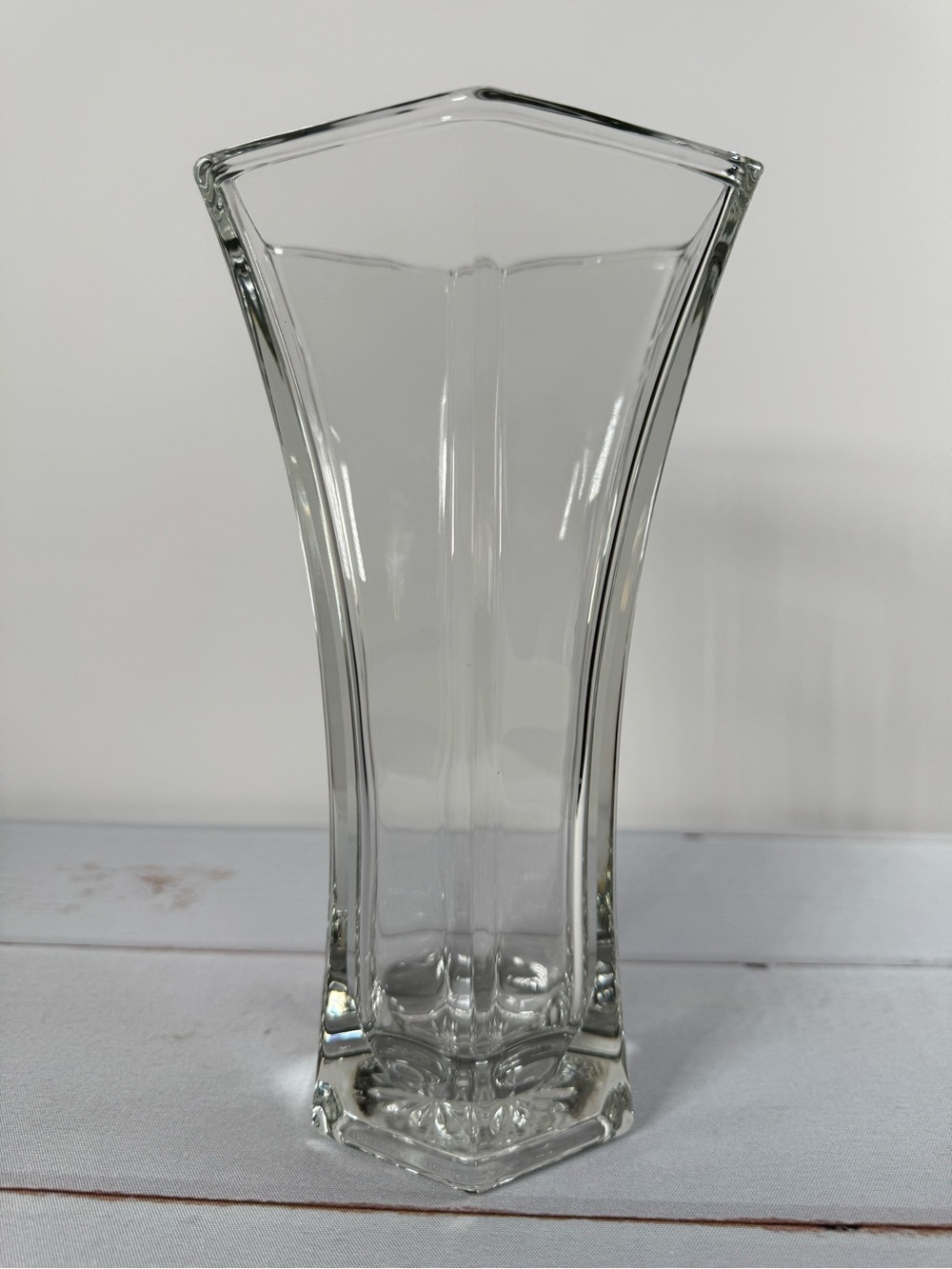 Vintage Hoosier Glass 4041 Hexagon Vase Clear